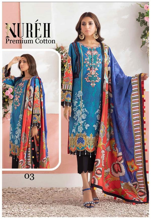 Nureh Premium Vol 1 Designer Cotton Dress Materials